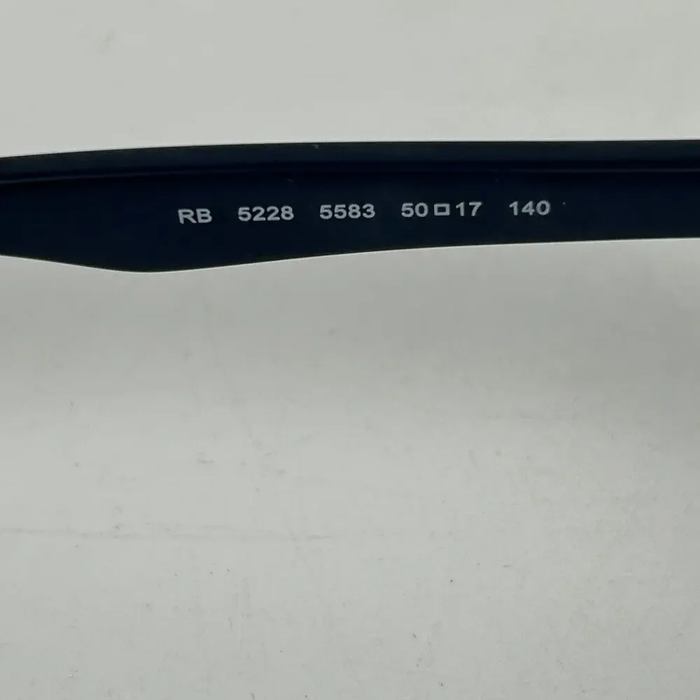 Ray-Ban RB 5228 Eyeglasses Womens‎ Black Acetate Square Frame 50-17-140 mm